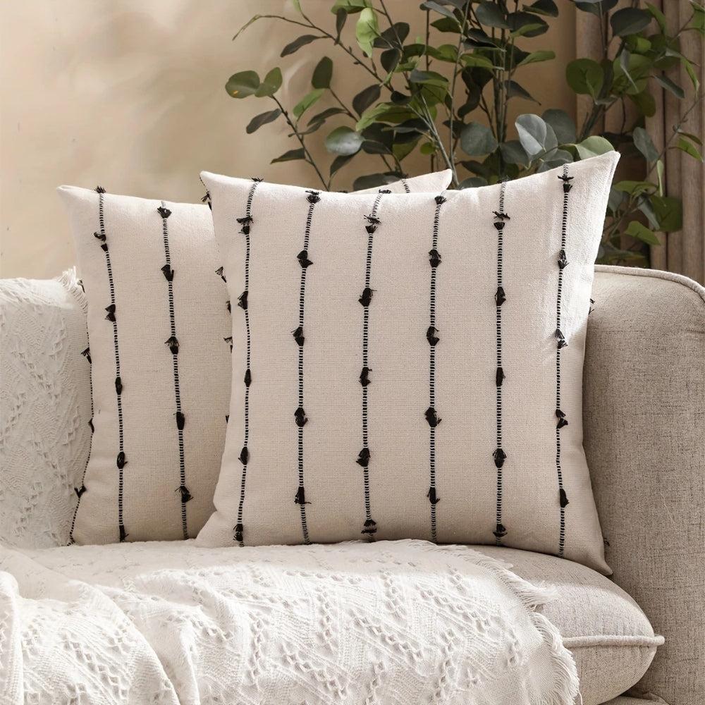 Decorative Sewn Pattern Pillow Cover