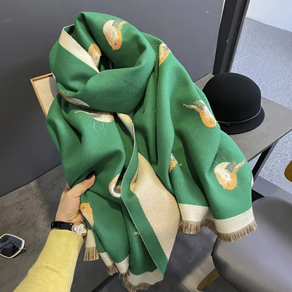 Lightweight Airy Floral Print Scarf Shawl - Luxicro
