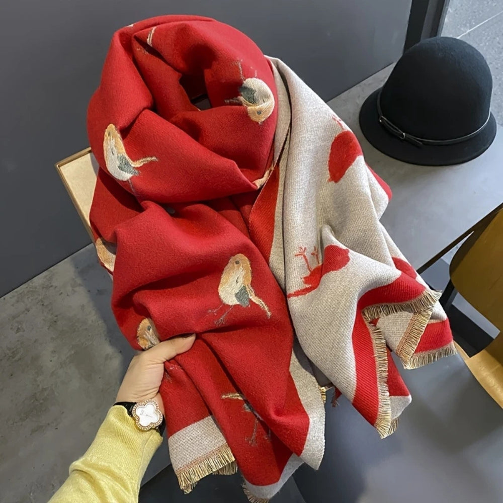 Lightweight Airy Floral Print Scarf Shawl