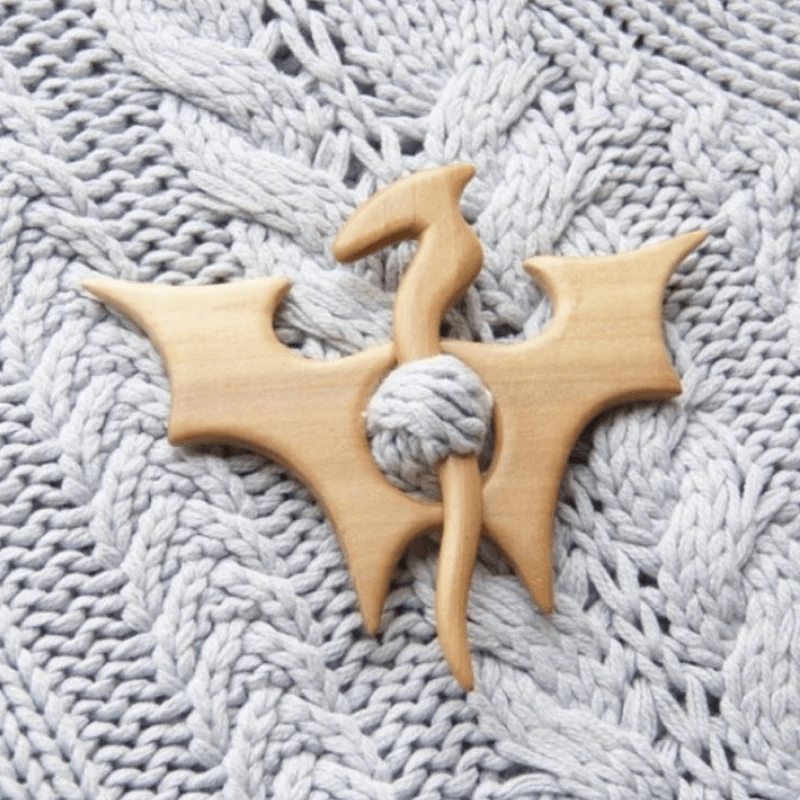 Adorable Wood Animal Brooch Pin