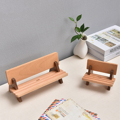Compact Wooden Phone Stand with Adjustable Holder