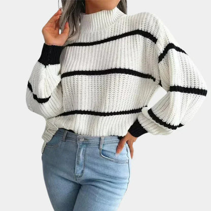 Cozy Women's Turtleneck Sweater - Soft Knit Top