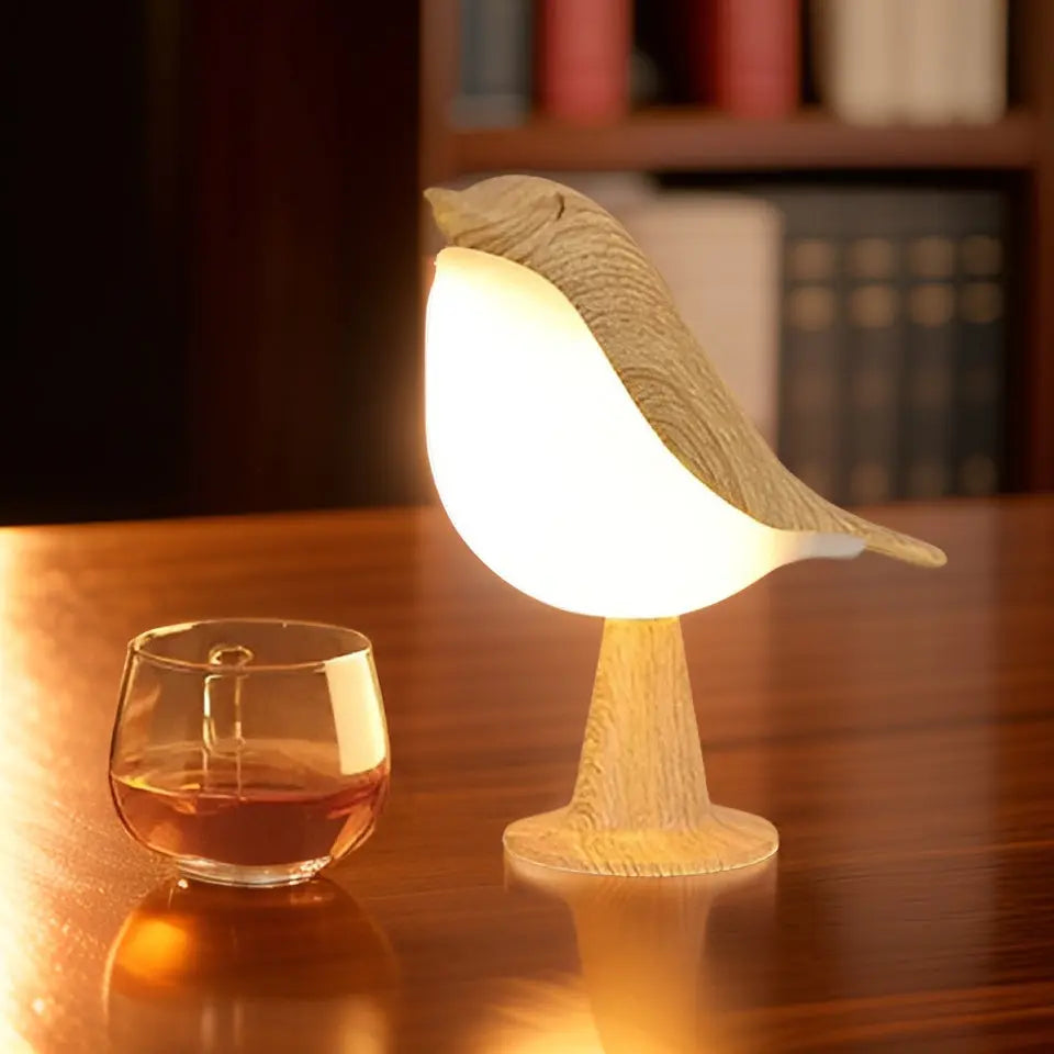 Simple Wooden Bird Table Light - Luxicro