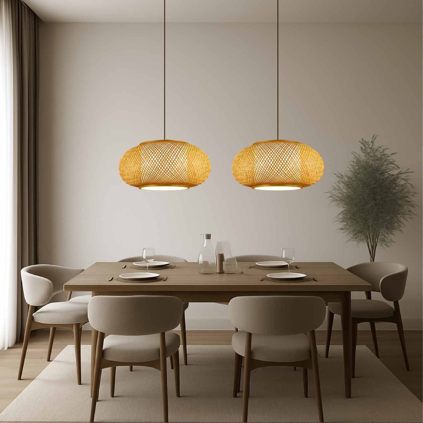 Natural Bamboo Pendant Lamp