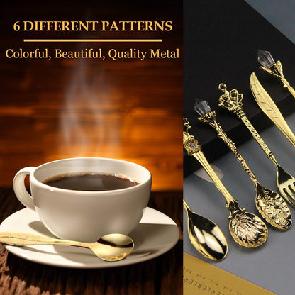 Vintage Engraved Teaspoon - Luxury Silverware