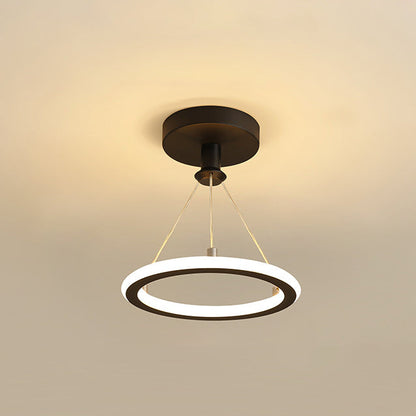Stylish Circular Chrome LED Overhead Hall Light