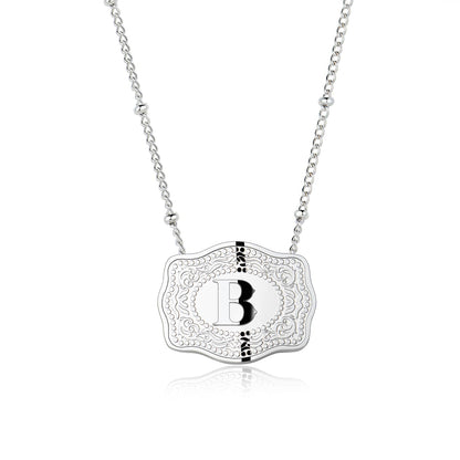 Dainty Monogram Pendant Necklace With Charm