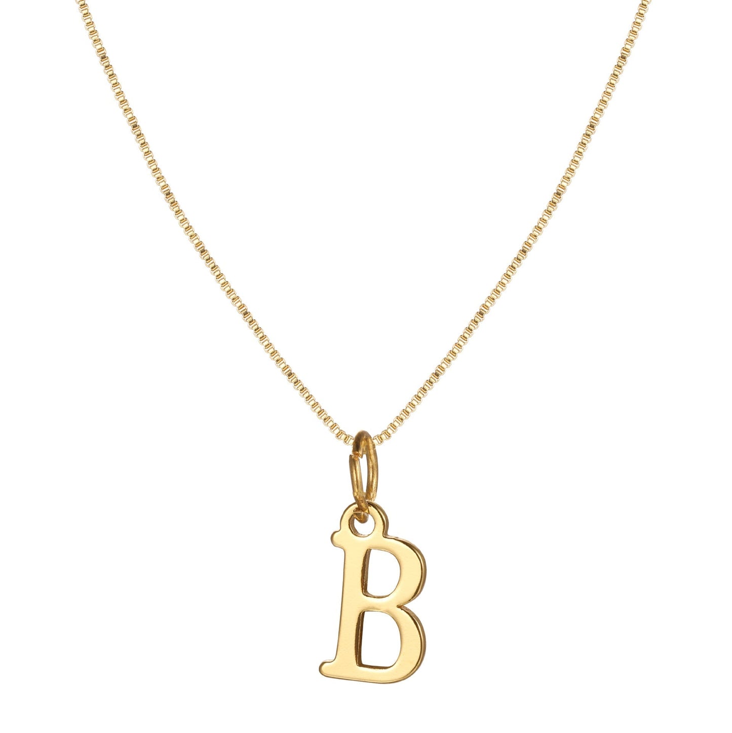 Classic 14k Gold Monogram Pendant Necklace