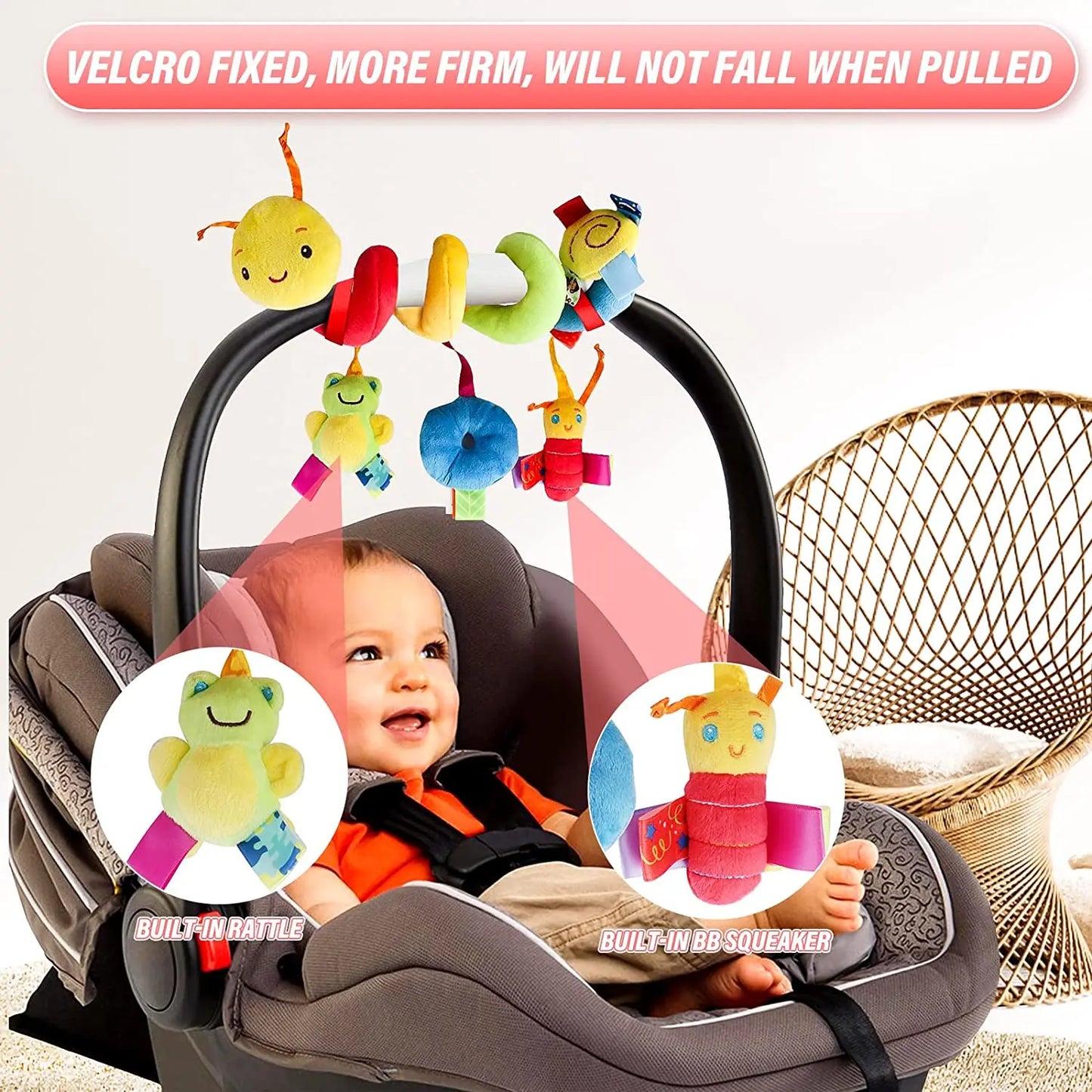 Fun Spiral Toy for Stroller and Car Seat