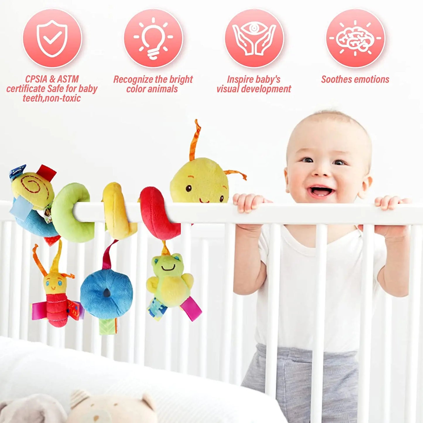 Fun Spiral Toy for Stroller and Car Seat