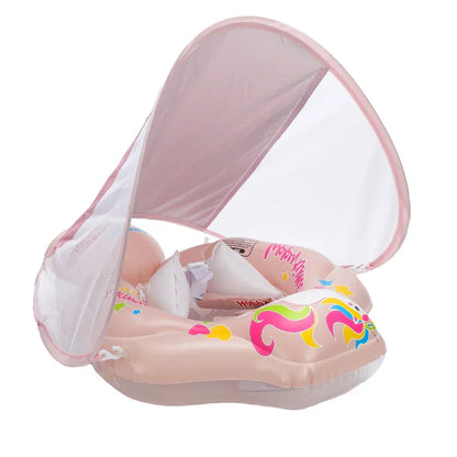 Baby Pool Float with Canopy - Soft and Protective