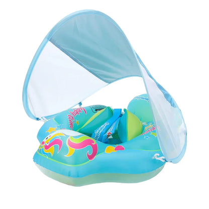 Baby Pool Float with Canopy - Soft and Protective