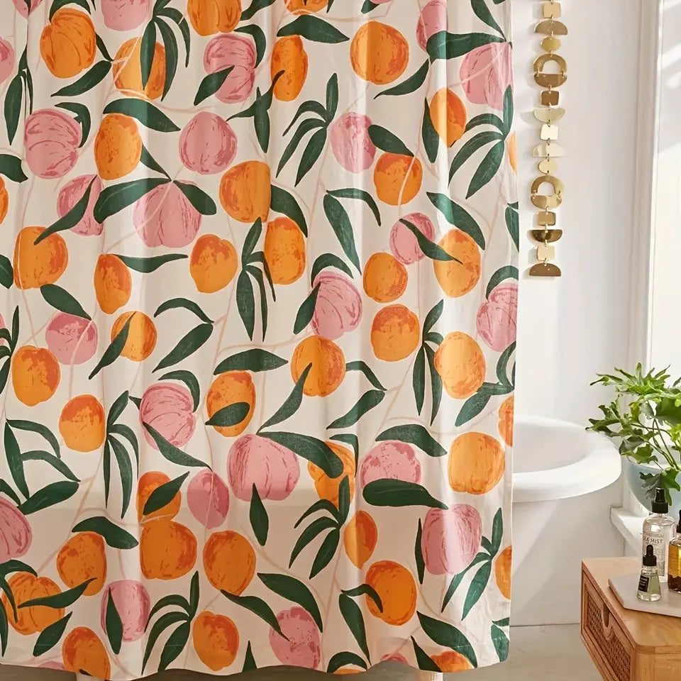 Beautiful Floral Shower Curtain - Decorative Bathroom Accent