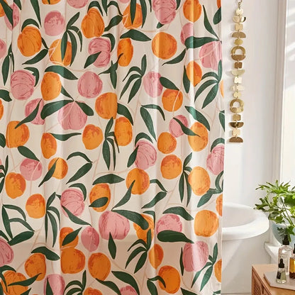 Beautiful Floral Shower Curtain - Decorative Bathroom Accent