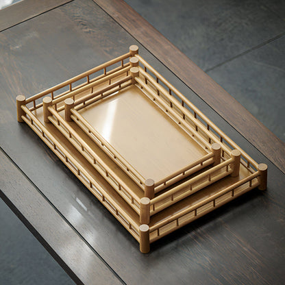 Natural Wooden Tea Serving Set