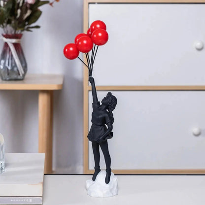 Unique Urban Art Flying Girl Statue