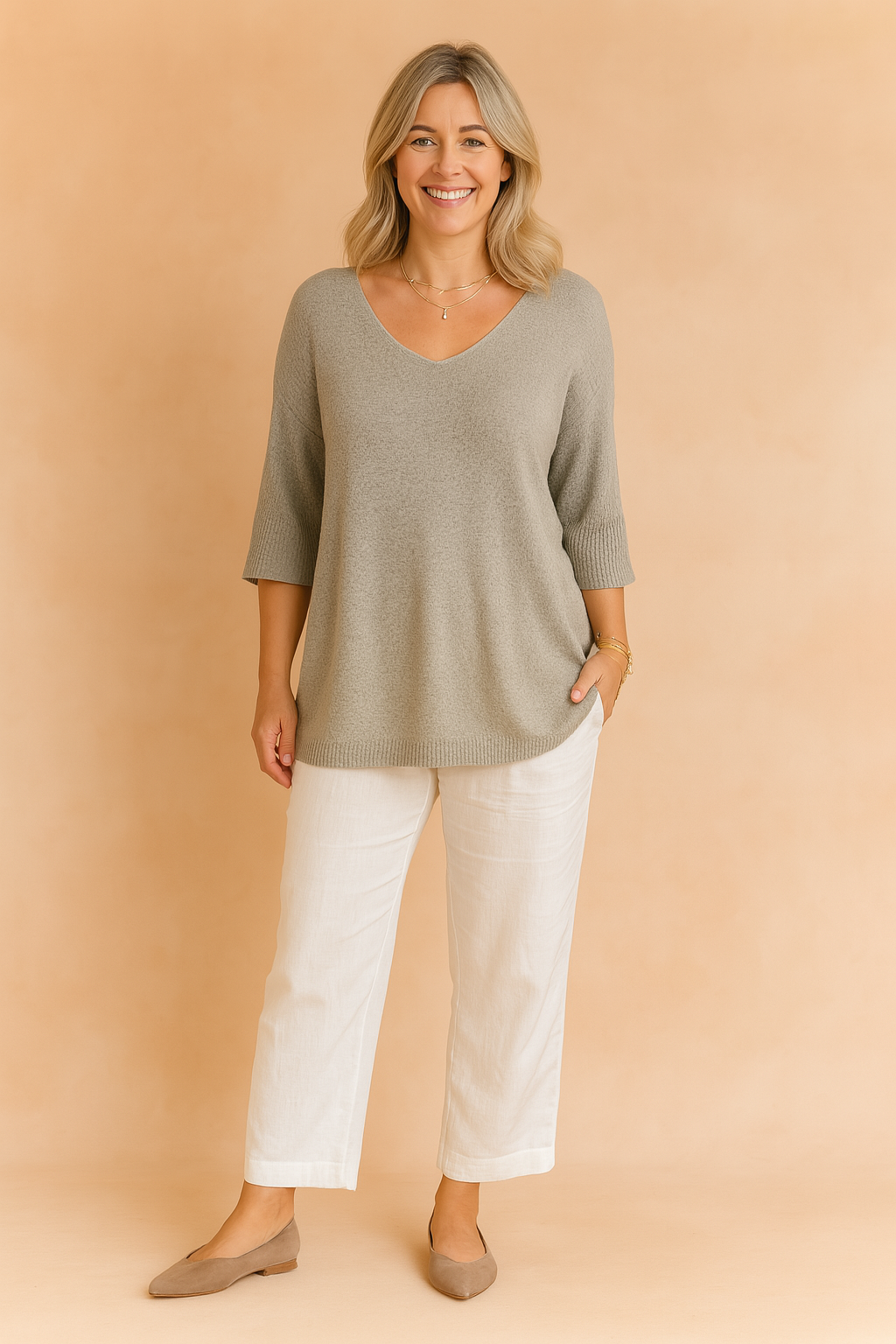 Classic V-Neck Women's Top