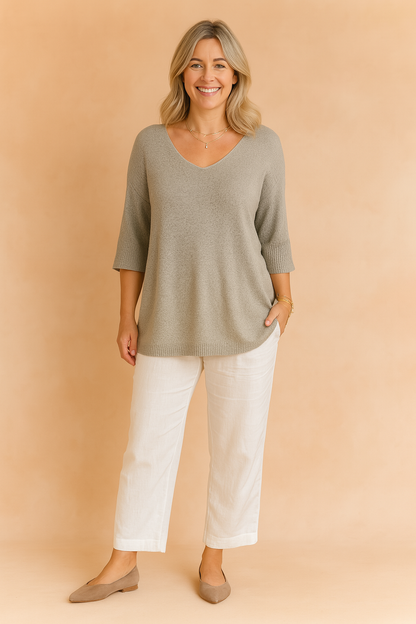 Classic V-Neck Women's Top
