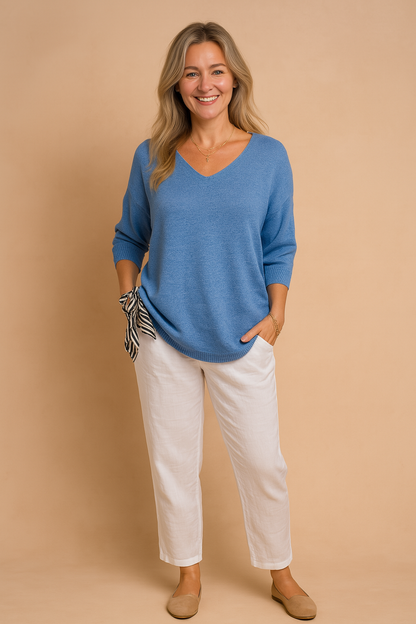 Classic V-Neck Women's Top