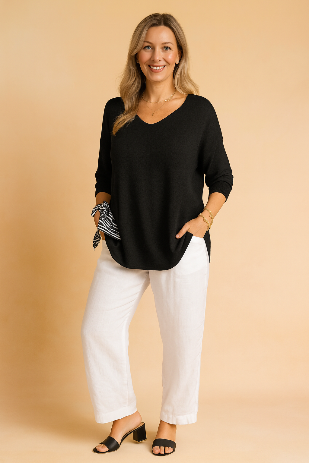 Classic V-Neck Women's Top