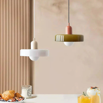 Vibrant Colored Glass Hang Ceiling Light Fixture