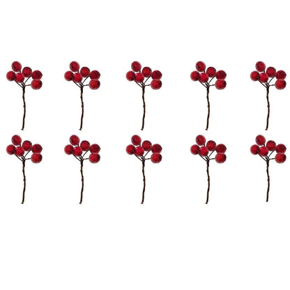 Artificial Red Berry Christmas Decor Bundle - Luxicro