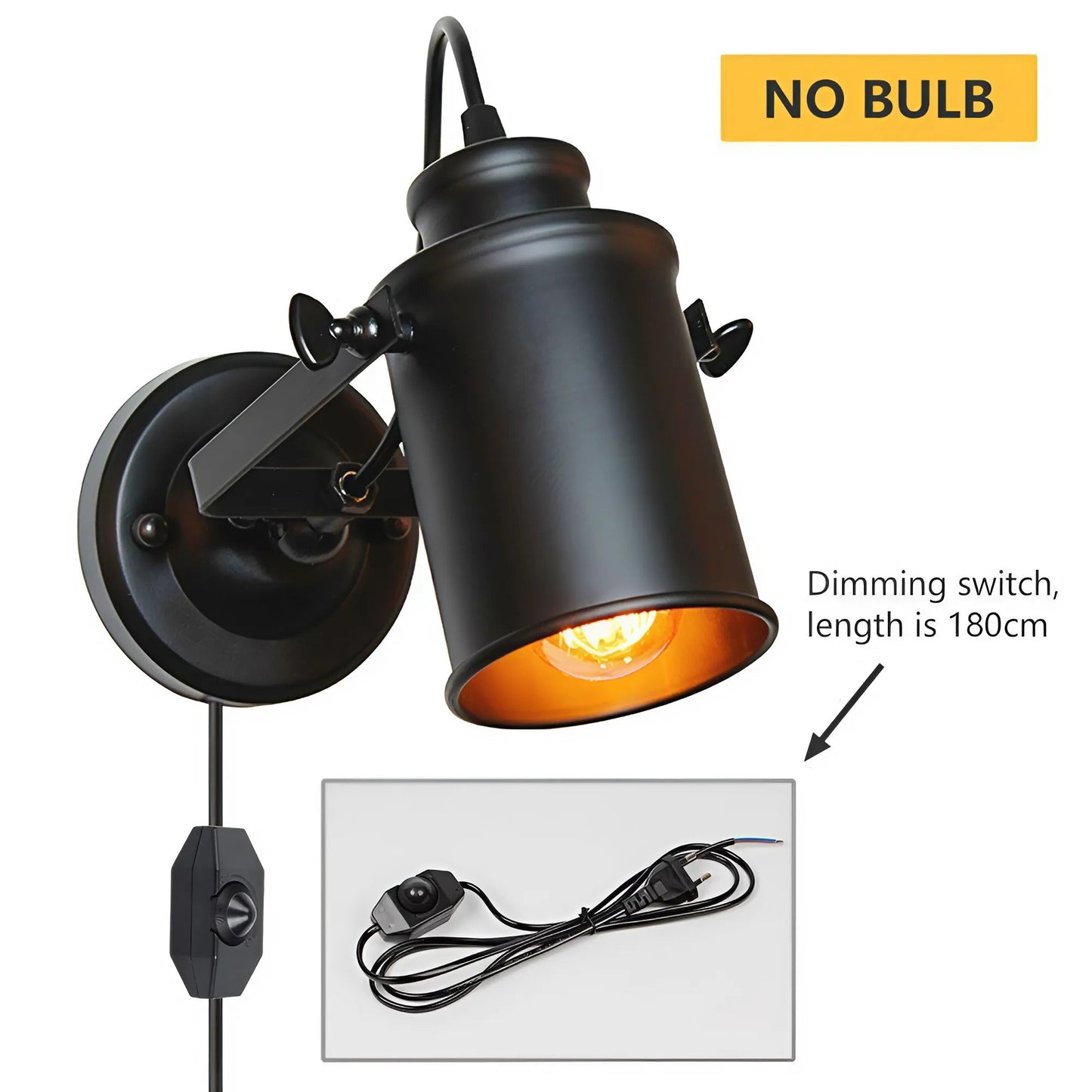 Retro Metal Wall Light - Luxicro