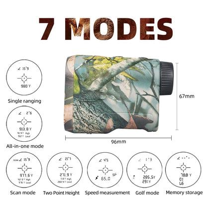 Tactical Laser Distance Meter, 1000m Range, Waterproof & Rechargeable