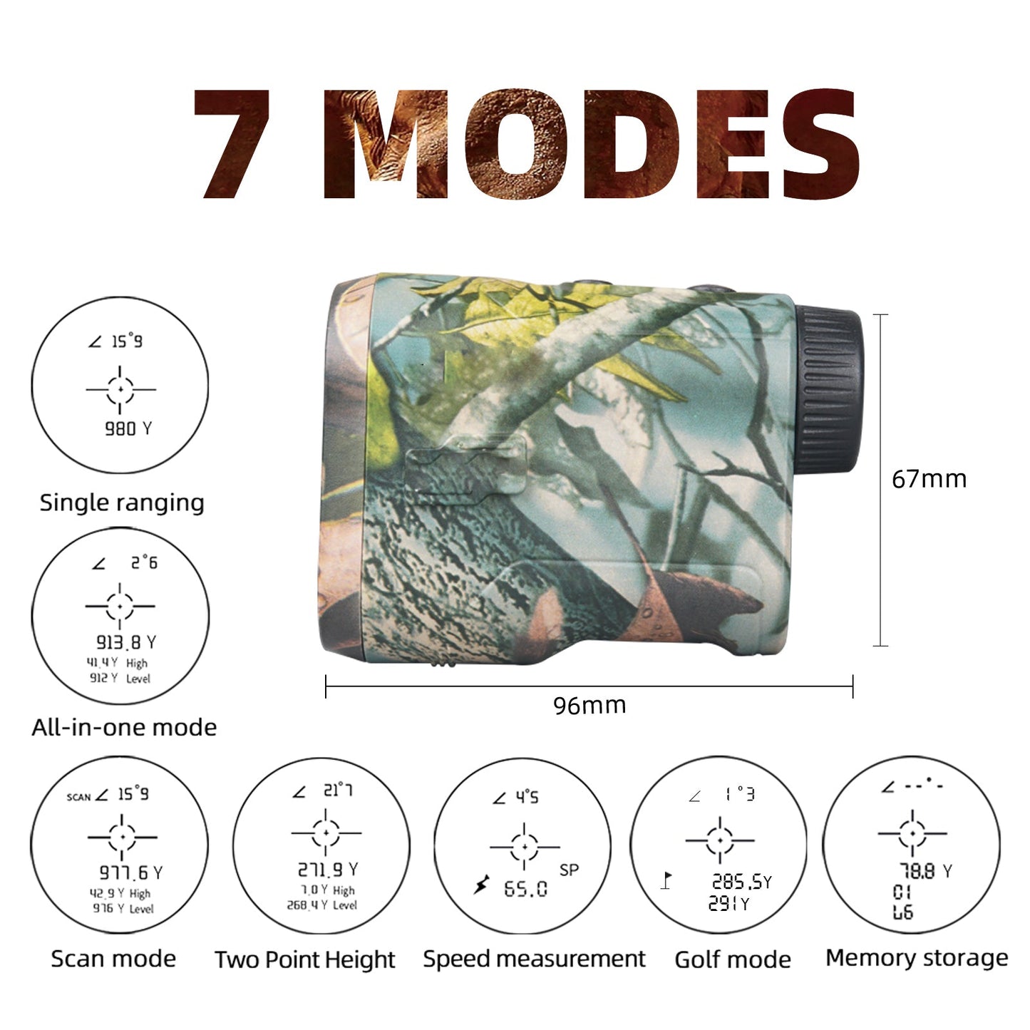 Accurate Digital Distance Meter 1000m Water Resistant Outdoor