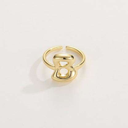 Stylish Monogram Letter Ring