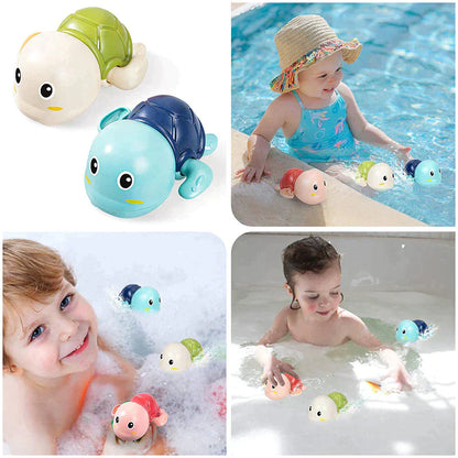 Colorful Wind Up Bath Turtles