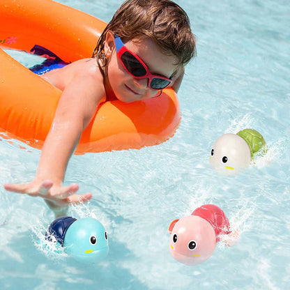 Colorful Playful Wind Up Bathtime Turtles