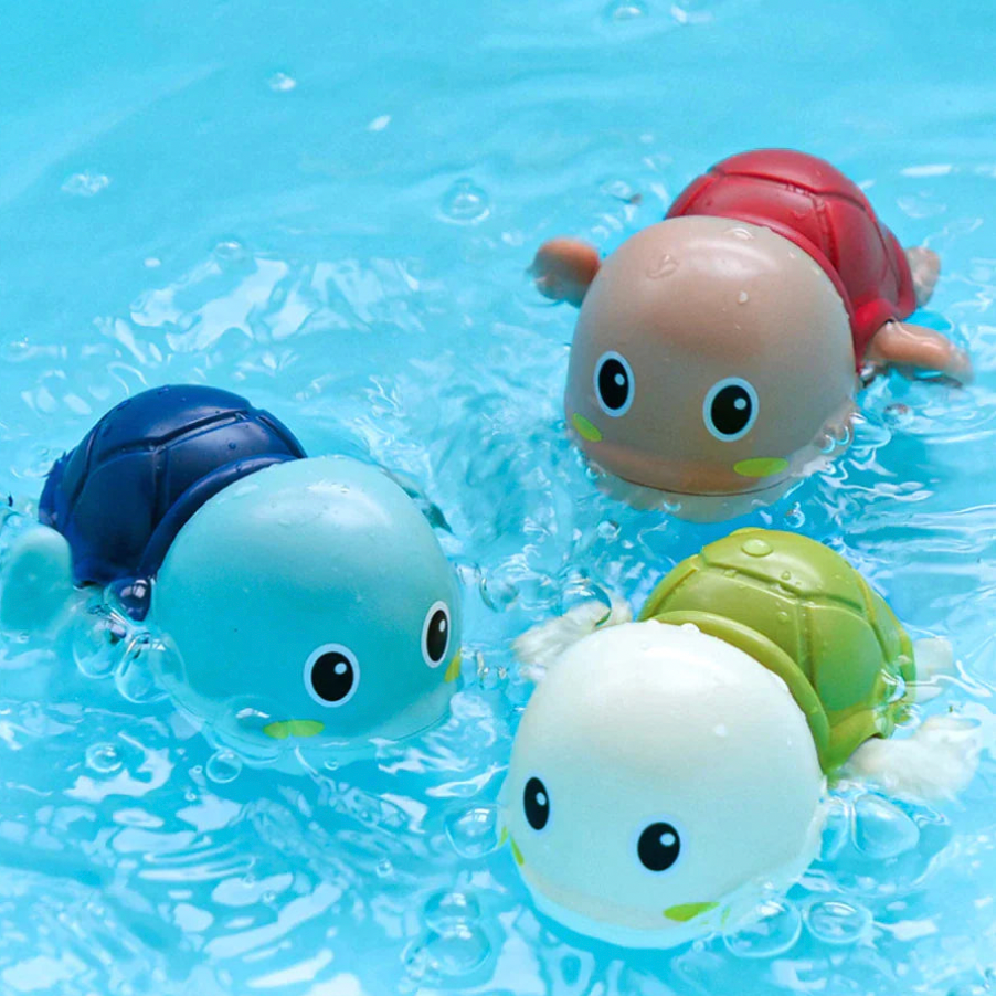 Colorful Wind Up Bath Turtles - Luxicro