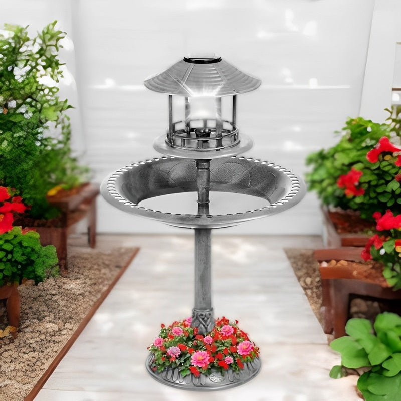 Garden Solar Bird Feeder with LED Lighting