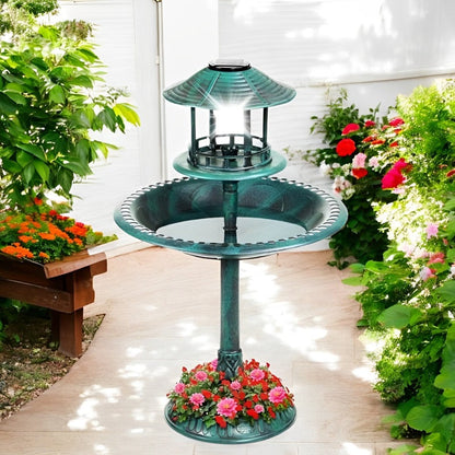 Garden Solar Bird Feeder with LED Lighting - Luxicro
