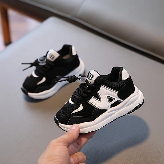 Breathable Boys Black Running Shoes - Luxicro