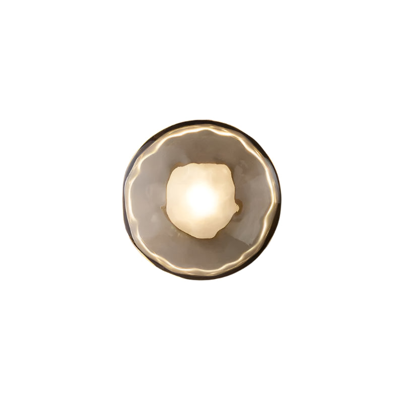 Simple Circular Glass Wall Lamp