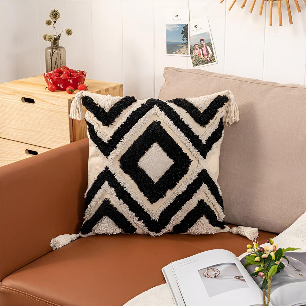 Moroccan Patterned Throw Pillow Cover