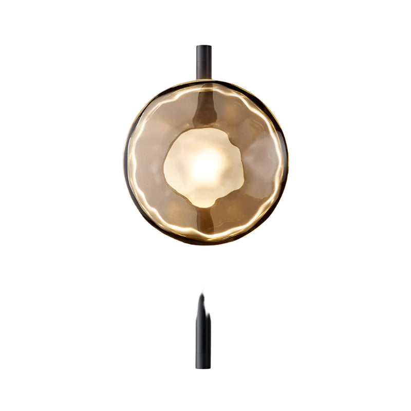 Simple Circular Glass Wall Lamp