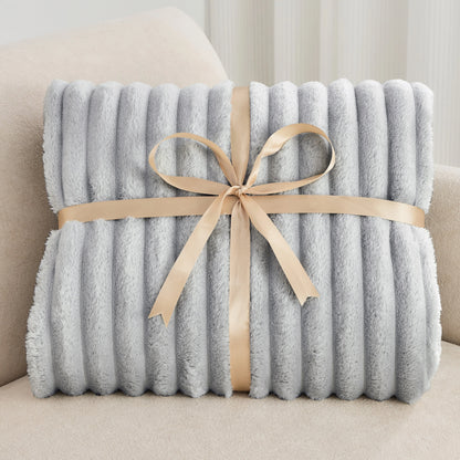 Plush Fleece Throw Blanket - Soft, Warm, and Lightweight