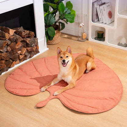Cozy Faux Fur Leaf Pet Blanket