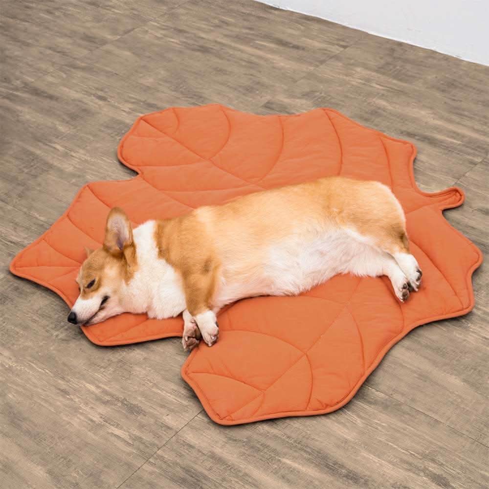 Cozy Faux Fur Leaf Pet Blanket
