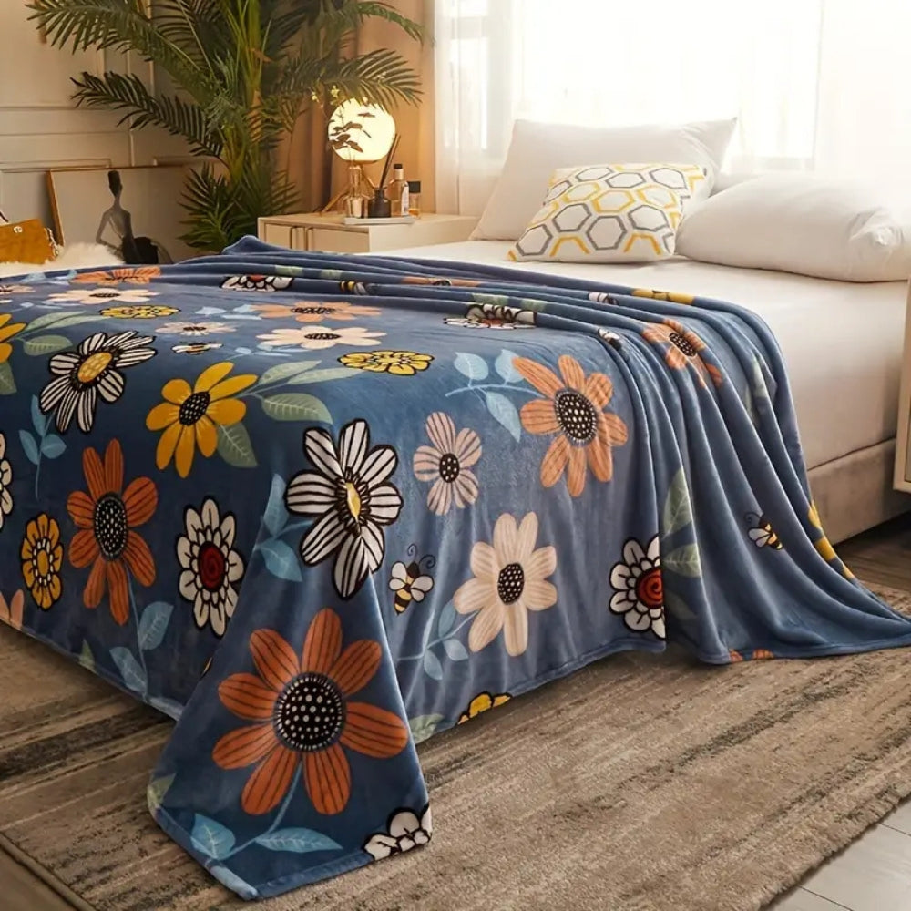 Vintage Flower Cozy Throw Blanket - Luxicro