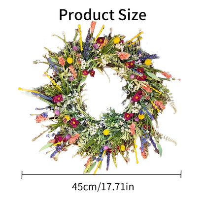 Colorful Fake Flower Spring Wreath Home Decor