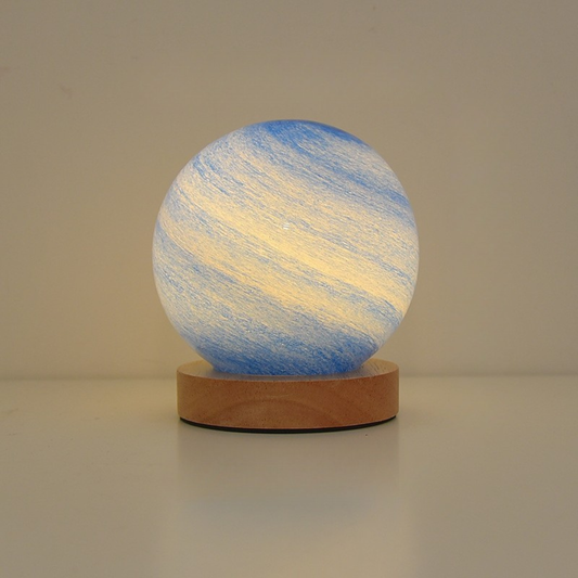 Cosy Glass Bedside Lamp – Moon and Star Nightlight - Luxicro