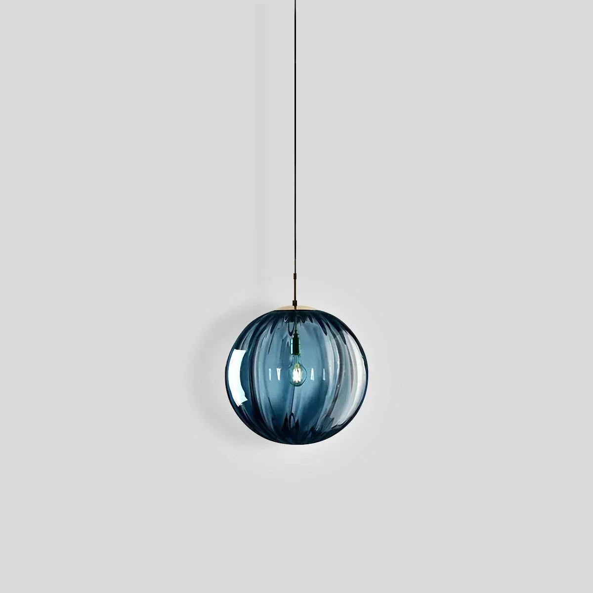 Stylish Aqua Blue Glass Globe Pendant Lighting - Luxicro