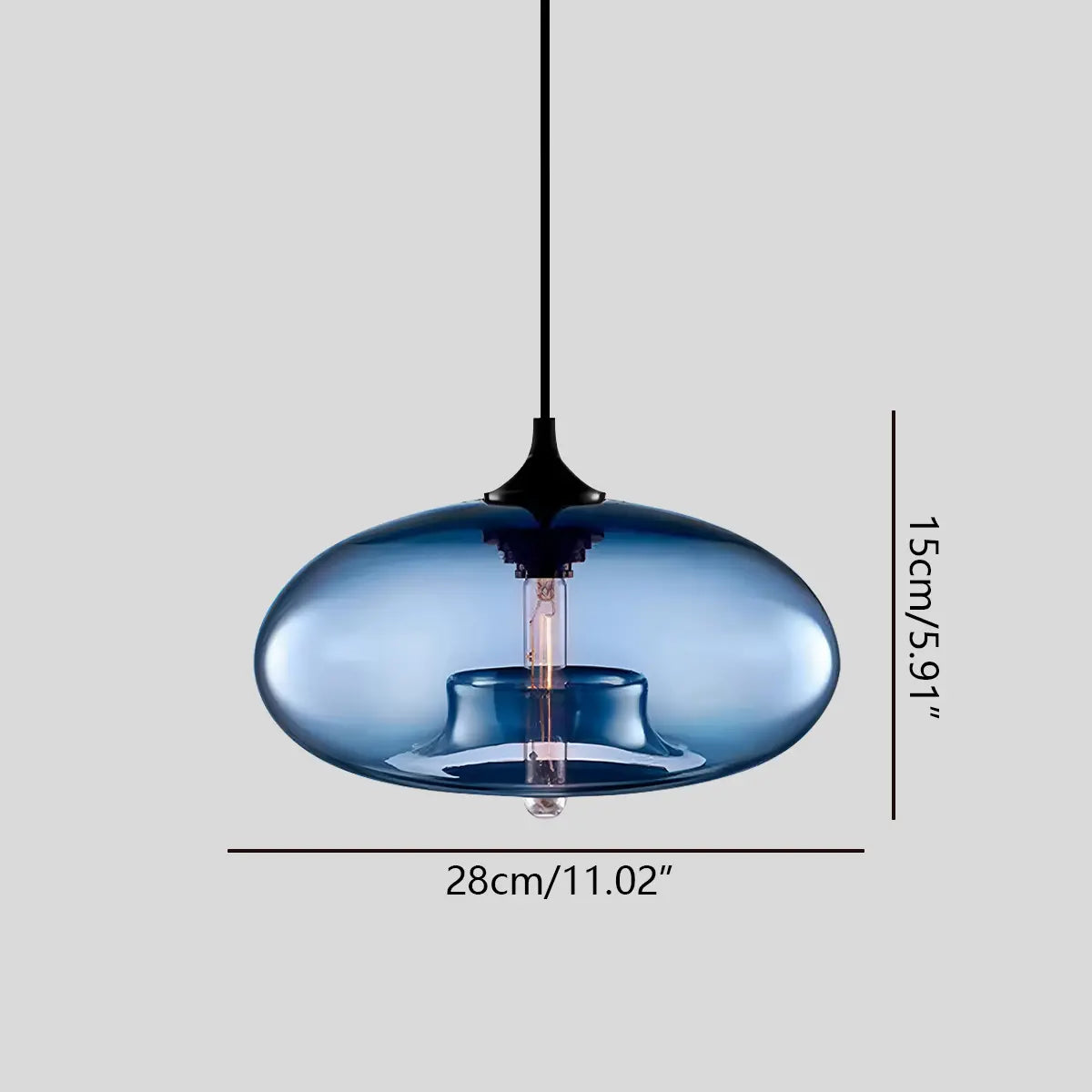 Stylish Hanging Glass Light for Kitchen