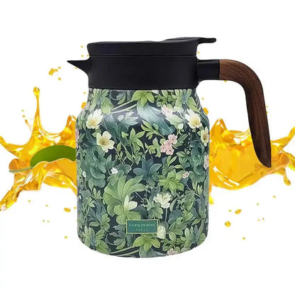 Classic Floral Teapot with Infuser 1000ml Stainless Steel - Luxicro