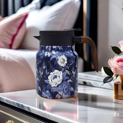 Classic Floral Teapot with Infuser 1000ml Stainless Steel