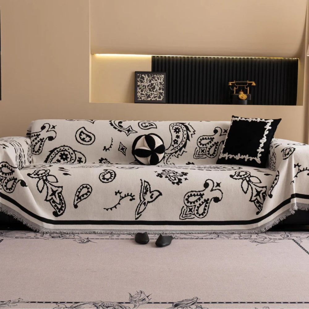 Vintage Floral Couch Slipcover